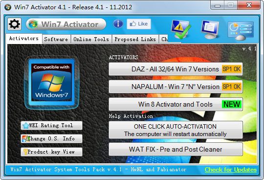 Win7 Activator(Win7ϵͳ) V4.1 ɫ