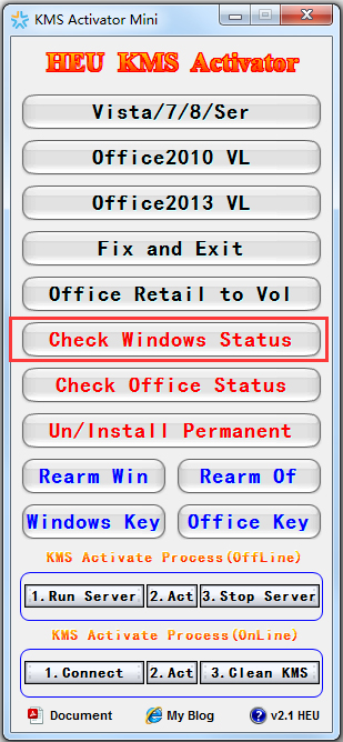 KMS Activator Mini(Win8) V2.1 Ӣɫ