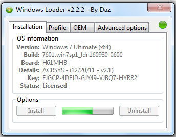 Windows Loader(win7/win8) V2.2.2 ɫ