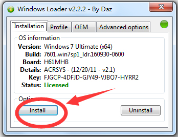 Windows Loader(win7/win8) V2.2.2 ɫ