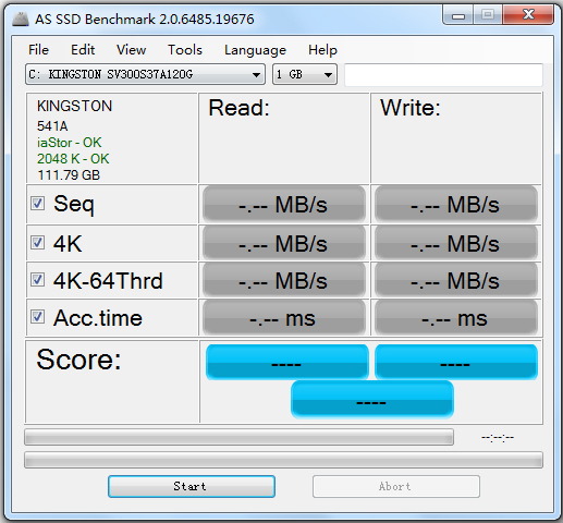 AS SSD Benchmark(SSDӲ̲ٹ) V2.0.6485.19676 ɫ