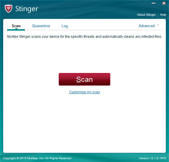 McAfee AVERT Stinger(ɱ) V12.1.0.1978 ɫ