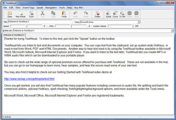 TextAloud(�����Ķ�����) V3.0.96 Ӣ�İ�