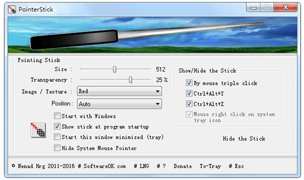 PointerStick(����ָ��) V2.73 ���������ɫ��