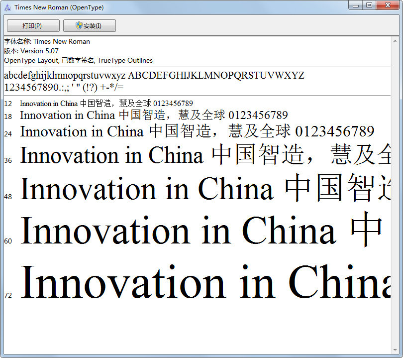 (Times New Roman) V5.07 ɫ