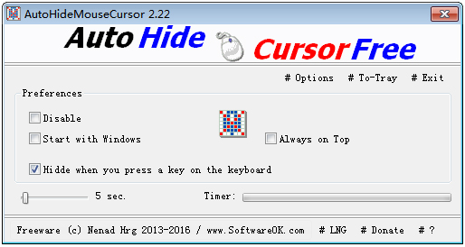 AutoHideMouseCursor(궨ʱ) V2.22 ɫ