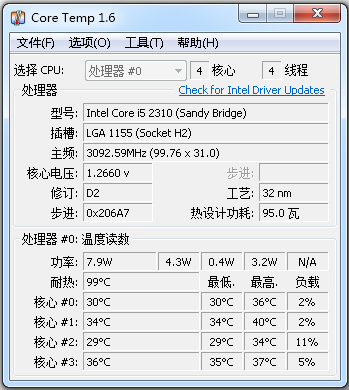 Core Temp(CPU¶ȴ) V1.6 İ