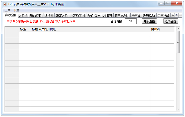 活动线报采集工具 V1.0 绿色版