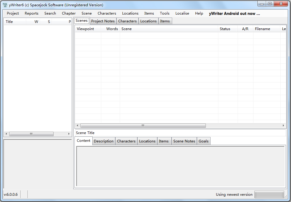yWriter(С˵д����������) V6.0.0.6 Ӣ�İ�